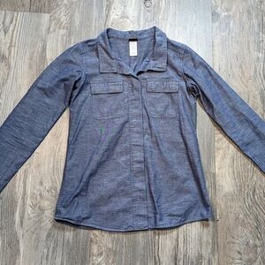Patagonia Blue Long Sleeve Button-Up Shirt